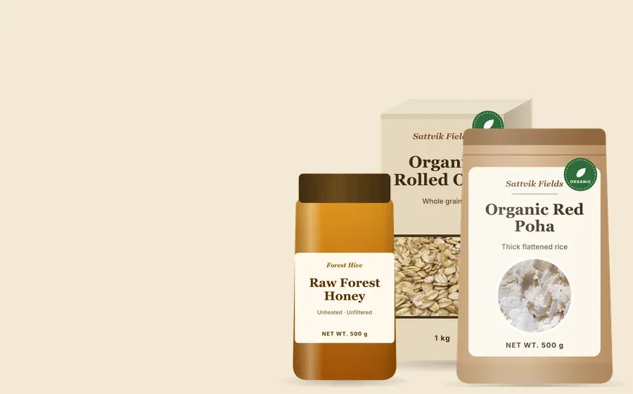 Oats, poha and honey